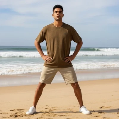 Matix Men’s Brown Heather Short Sleeve T-Shirt Size Large Casual Skatewear - Image 1 of 4