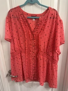 Top Torrid Plus Talla 4 (26/28) Rosa/Negro Lunares/Gatito Cara - Imagen 1 de 5