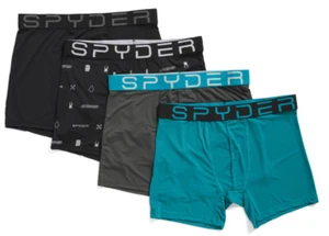 4 Pair SPYDER MEN PERFORMANCE STRETCH SOFT BOXER BRIEFS MEDIUM LARGE XLARGE $45 - Picture 1 of 52