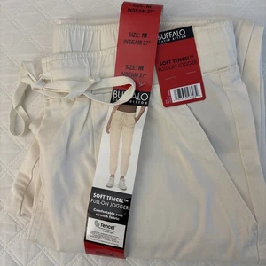Buffalo David Bitton Mujer Suave Tencel Pull-On Jogger M Crema 27 pulgadas Entrepierna Nuevo con Etiquetas - Imagen 1 de 5