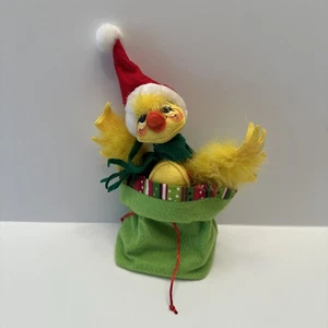 Annalee 7" Natale Giallo Anatra Anatra In Sacchetto Regalo Feltro Peluche Bambola Posable 2015 - Foto 1 di 12