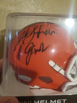 Minicasco firmado/autografiado por Josh Gordon Cleveland Browns certificado de autenticidad JSA Foto 1 de 3