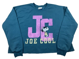 Sudadera Peanuts Mujer Snoopy "JOE COOL" Verde Recortada De Gran Tamaño Talla Pequeña - Imagen 1 de 7