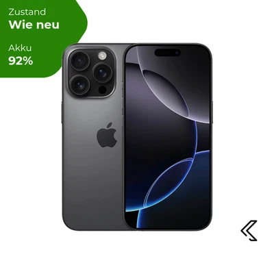 Apple iPhone 16 Pro 512GB Schwarz, Wie neu, 24 Monate Garantie - 92% Batterie - Bild 1 von 4