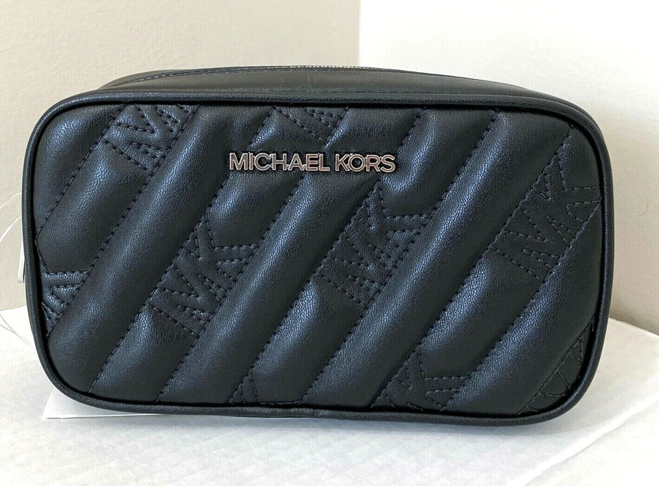 Michael Kors Rose Vegan Leather Logo Embossed Fanny Belt Bag Waist Pack