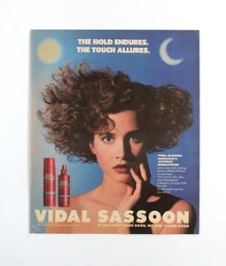 Vintage 80s Hair Spray Print Ad - 1987 Vidal Sassoon Style - Bild 1 von 1