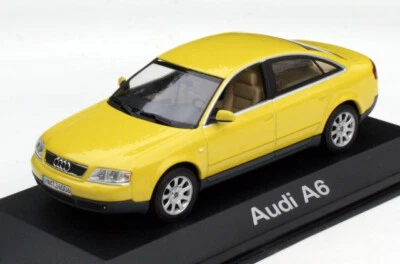 Audi A6 Limousine C5 Typ 4B Bj. 1997-2001, Giallo, Minichamps-Modell Im M.1:43 - Immagine 1 di 4