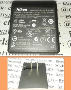 NIKON EH-68P 5V 0.5A USB Ac Adapter Alimentatore POWER SUPPLY coolpix - Foto 1 di 1