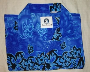 Ocean Current XL Hawaiian Shirt Blue Floral - Picture 1 of 8