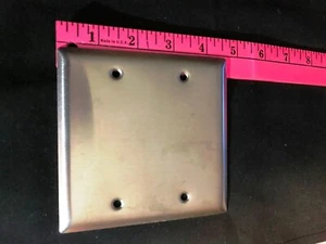 Electrical Plate Cover – Apx 4 ½ x 4 ¼ - Metal – Solid – Blank - Bild 1 von 6