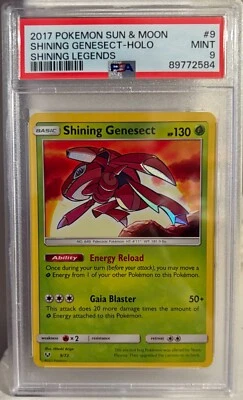 2017 Pokemon Sun & Moon Shining Legends #9 Shining Genesect Psa 9 - Image 1 of 2