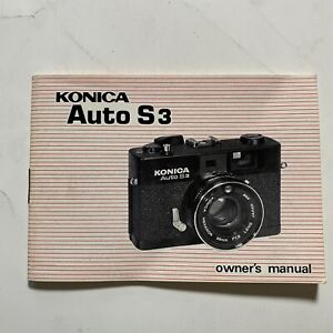 Konica Auto S3 Instruction Vintage Original Manuel