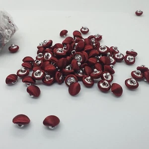 Abito cappotto camicia 12mm tessuto rivestito plastica acrilica bottoni vino marrone - Foto 1 di 1