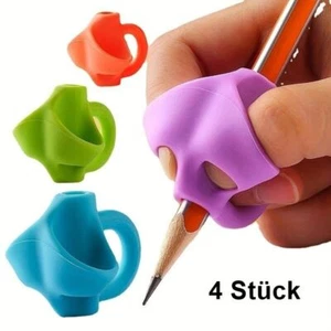 4 Stück Schreibhilfe für Stift Schreiblernhilfe Grip Schreiblernstift Schule - Bild 1 von 7