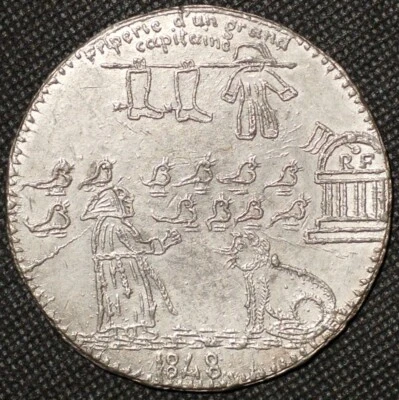 Medalha França 1848 Friperie du Grand Capiteine - Imagem 1 de 2