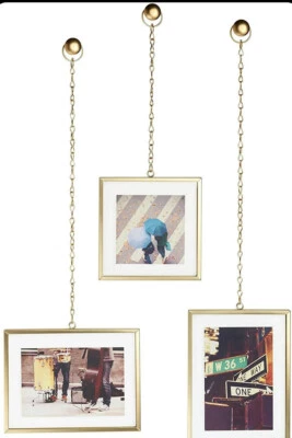 Fotochain Photo Display, Set Of 3, Brass - Image 1 of 2
