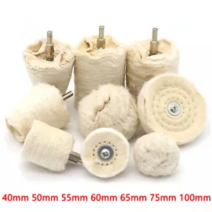 Almohadilla de rueda de fregona de algodón de paño de pulido de 40-100 mm para taladro eléctrico vástago de 6 mm - Imagen 1 de 9