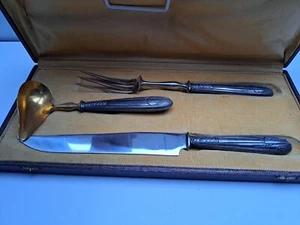 M-23-72-8 ART-DECO 3-tlg. Tranchierbesteck Frankreich Minervakopf Silber 950 - Bild 1 von 18