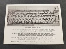 1974 ORIGINAL VINTAGE NEW YORK YANKEES TEAM PHOTO 5X7" DS 21122
