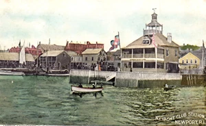 New York Yacht Club Station Newport Rhode Island Postkarte - Bild 1 von 3