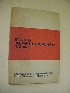 STATUTO DEL PARTITO COMUNISTA ITALIANO approvato al 15° congresso, 1979 - Imagen 1 de 1
