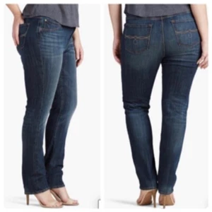 Denim elástico recto tiro alto curvilíneo talla grande Lucky Brand EMMA talla 24W azul - Imagen 1 de 12