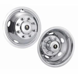 2019-2024 Dodge Ram 3500 17" 8 LUG wheel simulators hubcaps dually SNAP ON steel - Picture 1 of 2