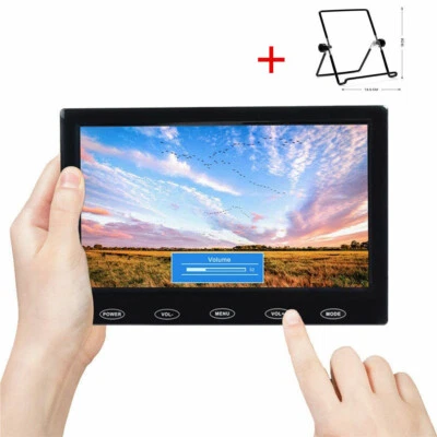 7" Portable Monitor LCD Screen Built-in AV VGA HDMI Speaker AV with Bracket - Image 1 of 4