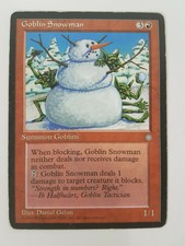 Goblin Snowman Magic the Gathering MTG Ice Age Red Common