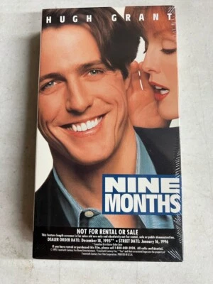Nine Months (VHS, 1996) Hugh Grant, Julianne Moore BRAND NEW SCREENER - Image 1 of 2
