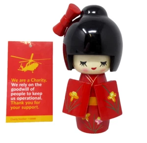 Japanese Wooden Geisha Kimono Girl Figurine Hand Painted B3 - Picture 1 of 8