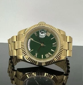 Custom 40mm Gold President Green Dial Style Mod Watch w/ Miyota 8285 Automatic - Picture 1 of 5