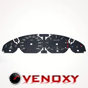 BMW E46 Diesel KM/H Aftermarket Instrument Cluster Black Gauge Faces - Foto 1 di 4