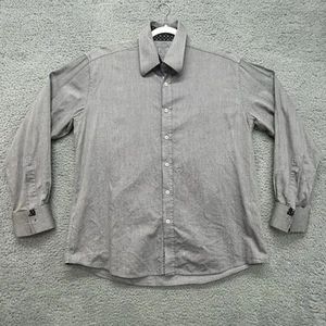 English Laundry Hemd Herren 17 34/35 schwarz grau Rauten Punkte Langarm Knopf - Bild 1 von 17