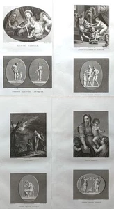 Joseph Potifar Ste Famille Effroi Pierres - 8 Kupferstiche Galérie Florence 1819 - Picture 1 of 12