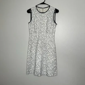 KATE SPADE Mini Lace Sleeveless Linen Blend Dress With Pockets Size 4 - Picture 1 of 5