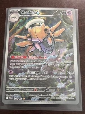 Shedinja 144/132 – Secret Rare Full Art – XY Roaring Skies 2015 Pokémon Card – - Image 1 of 2