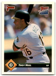 1993 Donruss Rated Rookie Troy Neel #308 Rookie Oakland Athletics - Picture 1 of 2