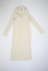 Vestido midi pulóver acanalado tejido cuello largo manga mediana azul marino antiguo para mujer - Imagen 1 de 9