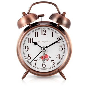 Reloj despertador súper fuerte para durmientes pesados, reloj despertador de campana doble de 4 pulgadas con... - Imagen 1 de 7