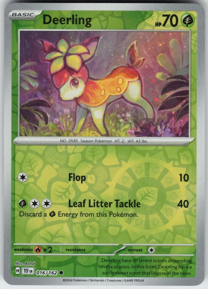 Reverse Holo Deerling 016/162 Common SV05: Temporal Forces NM - Image 1 of 1