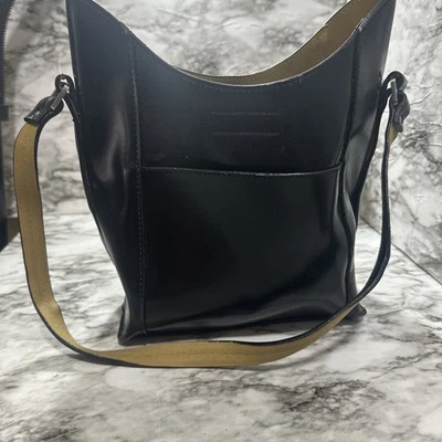 Черная сумочка через плечо из искусственной кожи среднего размера, безымянные производители  - Изображение 1 из 4