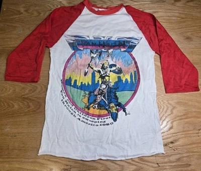 Camisa vintage Van Halen 1980 Sweeping America Tour Raglan banda M - Imagem 1 de 4