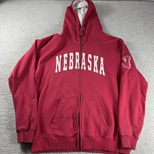 Colosseum University Of Nebraska Hooded Fleece Jacket Red Men's Size XL - Picture 1 of 7