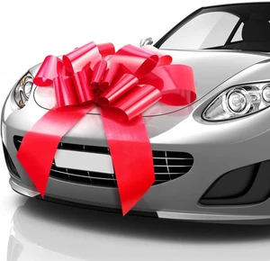 - USA - Riesige Auto Schleife - Rot, 30 Zoll - Große Geschenkverpackung Schleife für große Geschenkdeko - Bild 1 von 12