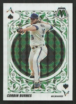 2022 Panini Mosaic Corbin Burnes Aces Green Mosaic #A-11 Card - Image 1 of 2