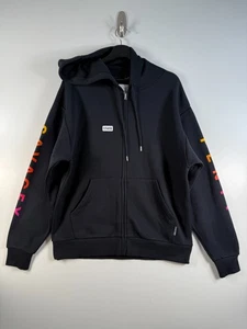 Felpa con cappuccio nuova con etichette Savage X Fenty Uniex full zip Purveyors Of Class nera taglia small - Foto 1 di 15