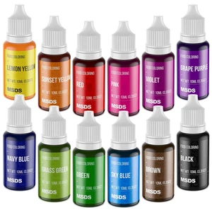 Food Coloring Set - 12 Vibrant Colors, 0.35 Fl. Oz (10 Ml) Bottles for Baking & - Picture 1 of 12