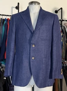 SUITSUPPLY HANFWOLLE STRUKTUR SPORT MANTEL / BLAZER GR 40 SH CHIRURGENMANSCHETTEN - Bild 1 von 7