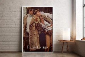 Vintage Smoking Couple Poster | Retro Fashion Wall Art Print - Picture 1 of 4